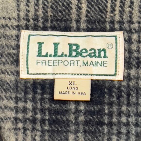 Vintage 80s/90s L.L. Bean Wool Blend Plaid Full Zip Vest 4 Pockets Made USA XL - Picture 3 of 6